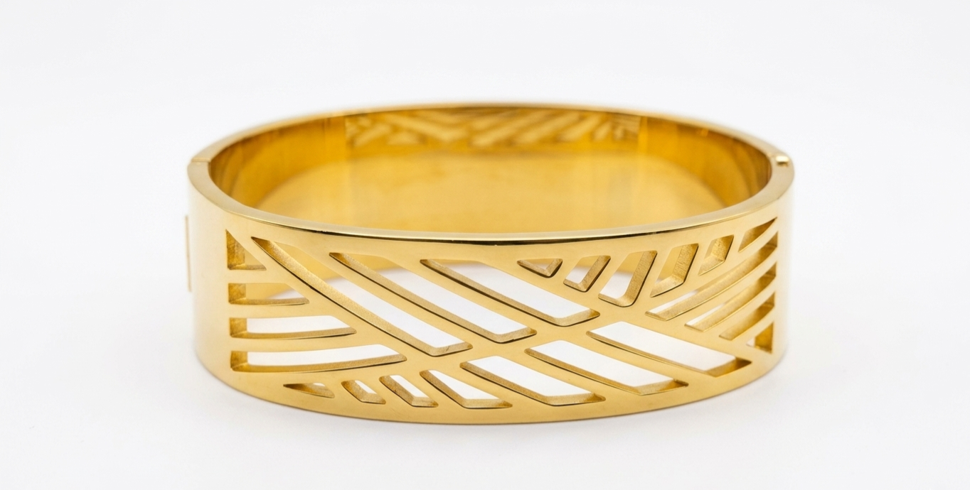 Lattice Cutout Bangle Bracelet