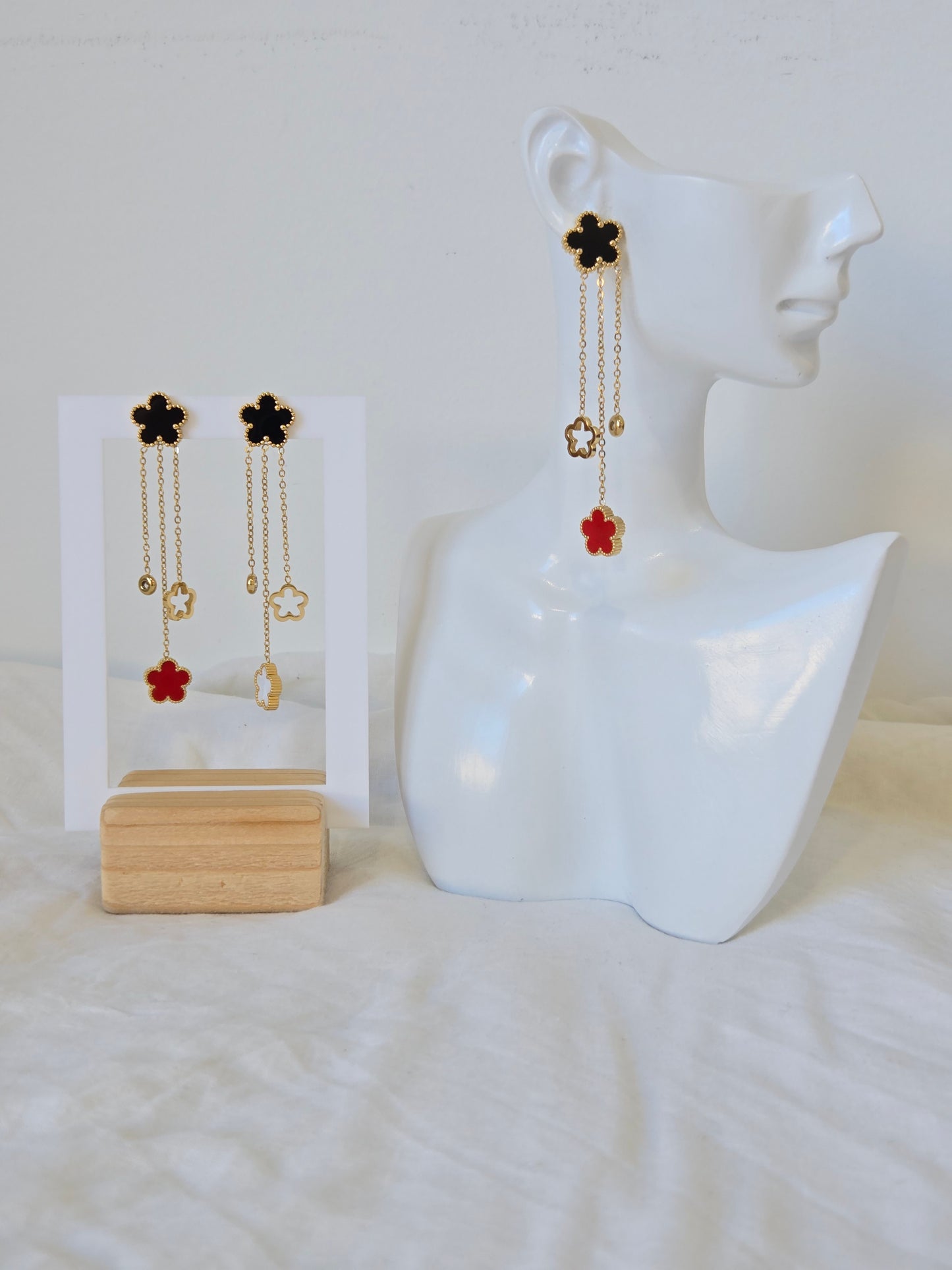 Drop Clover Earrings