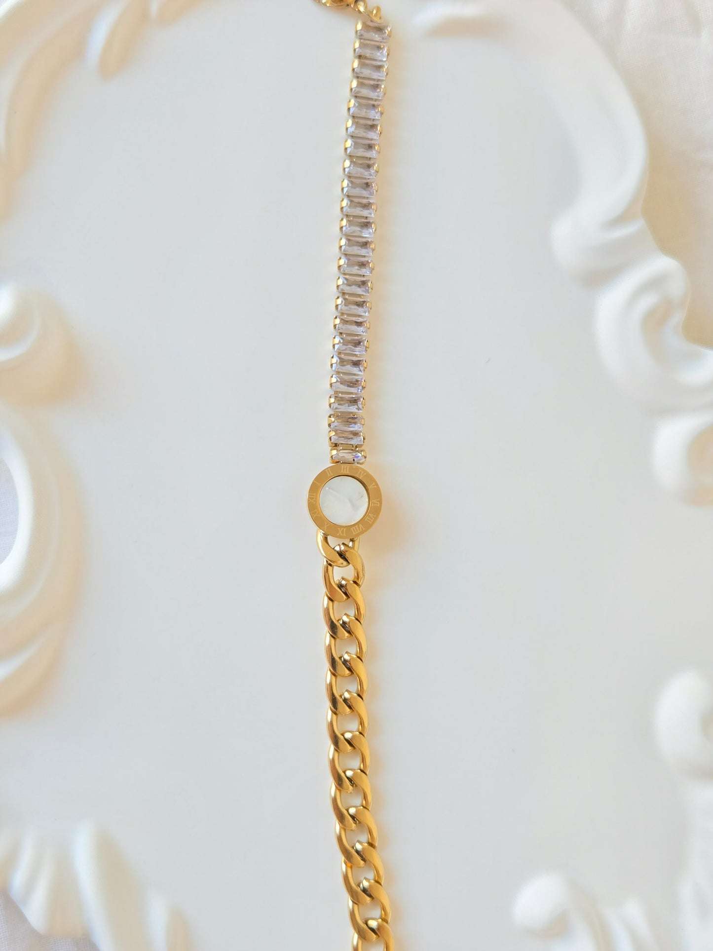 Baguette Cut Chain Bracelet