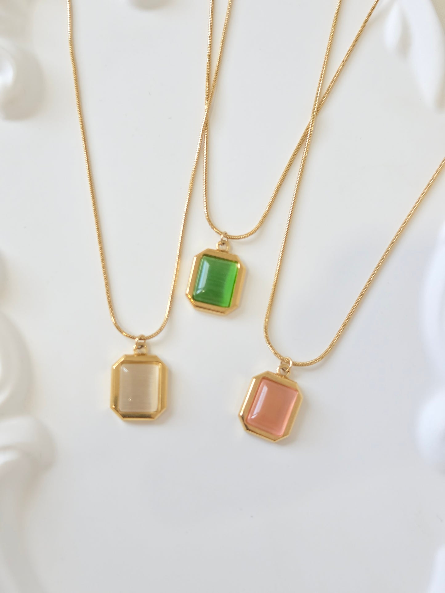 Coloured Pendant Necklace