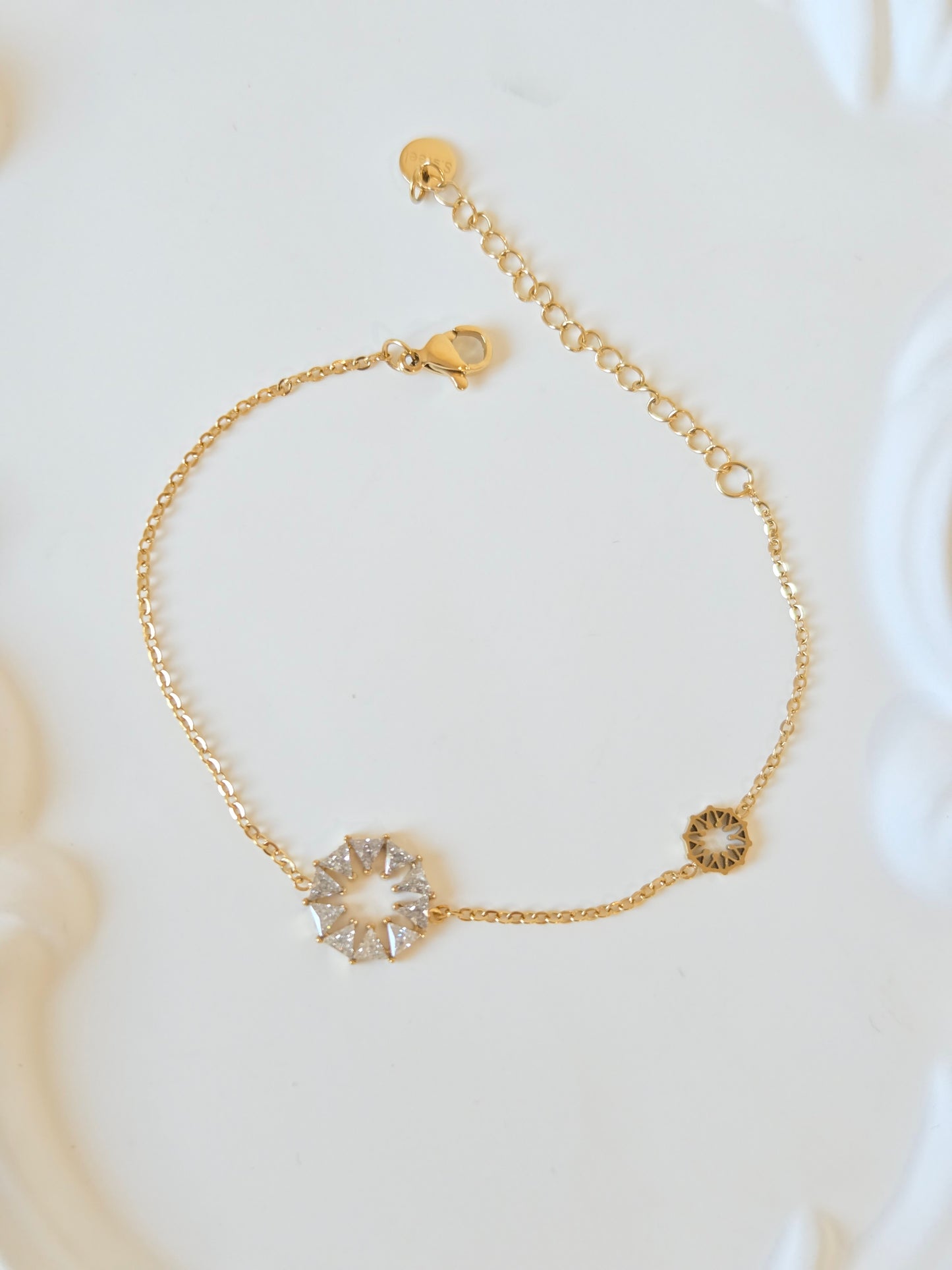 Baguette Cut Centerpiece Chain Bracelet
