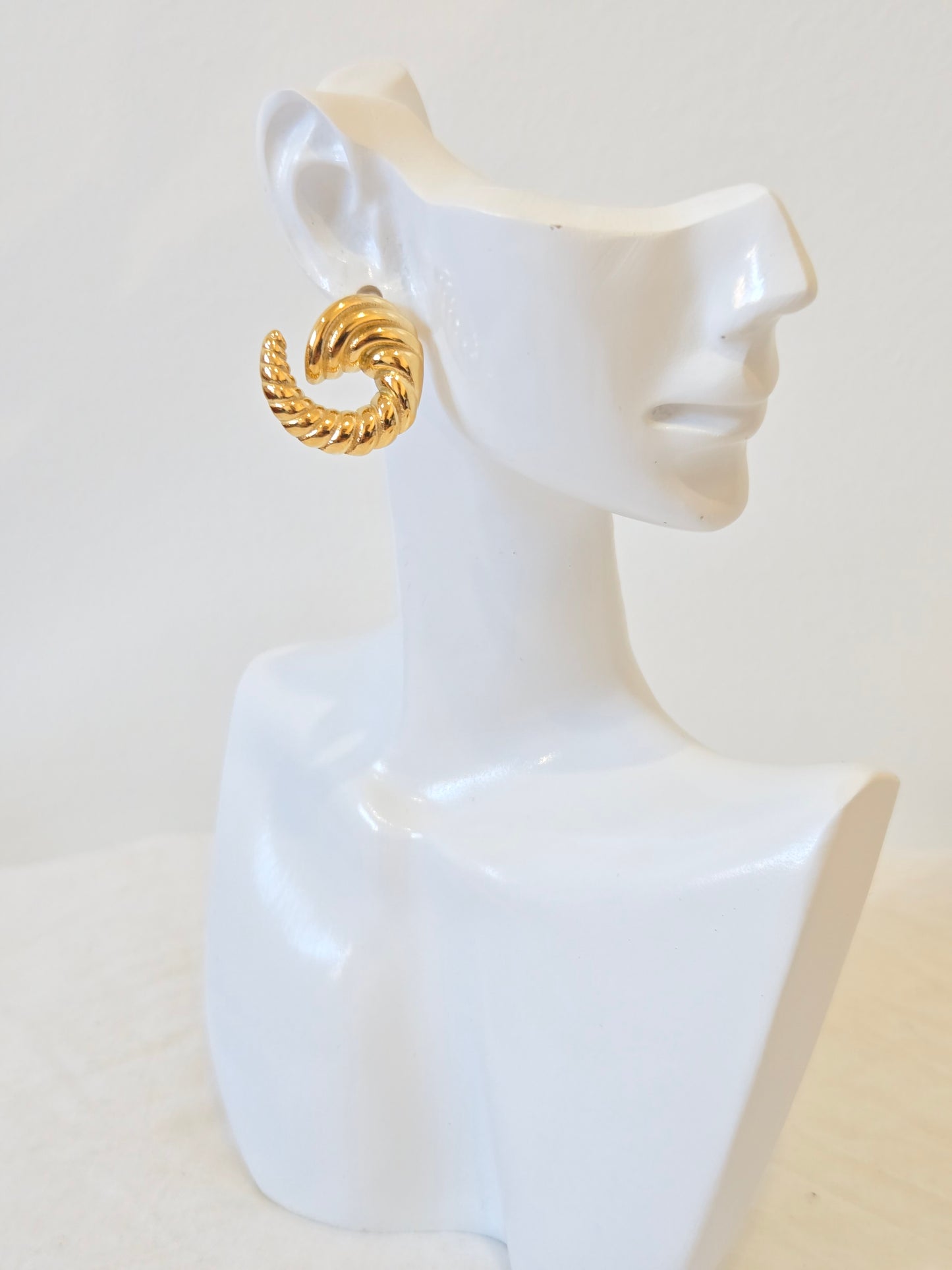 Spiral Loop Stud Earrings