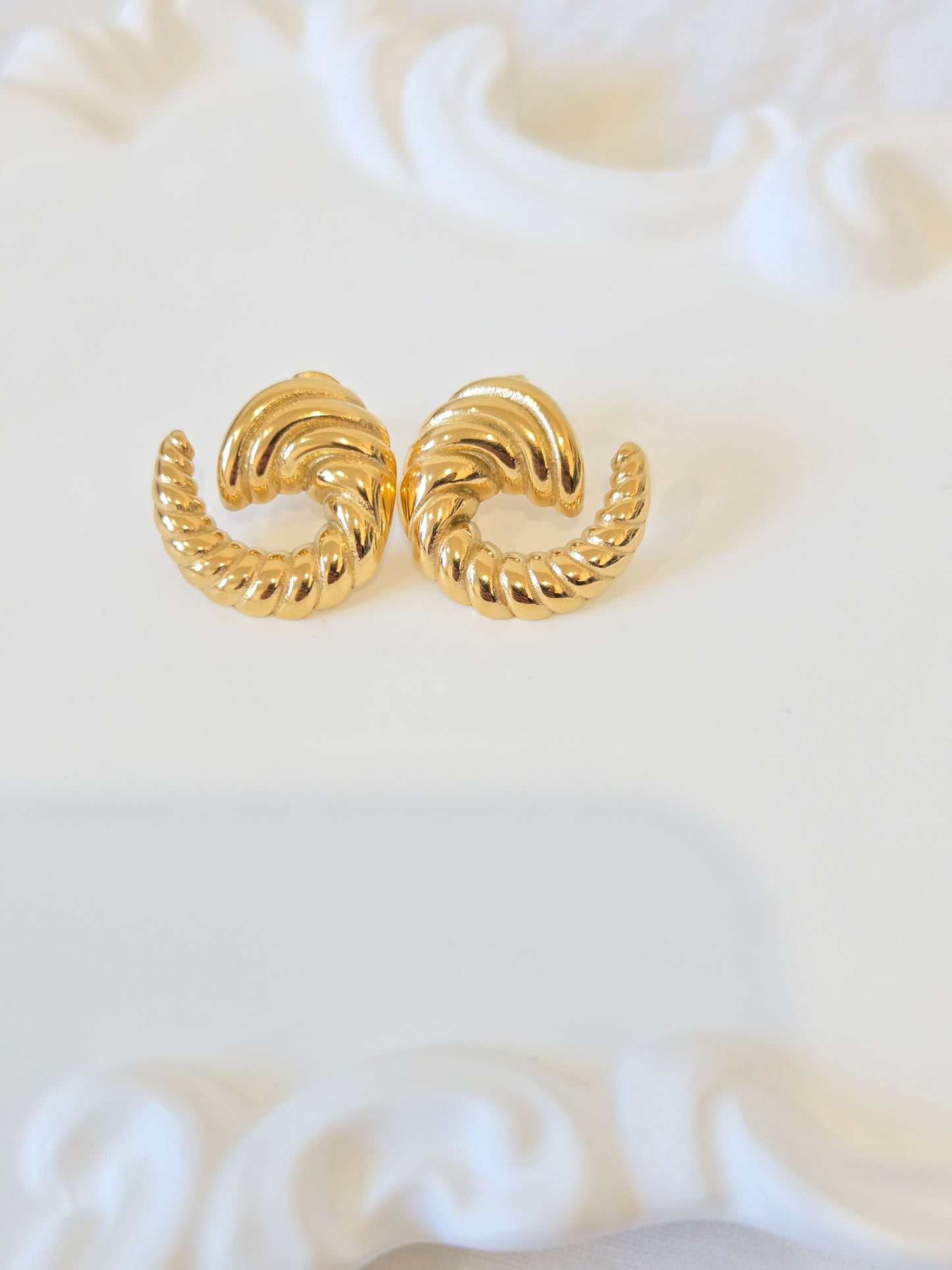Spiral Loop Stud Earrings