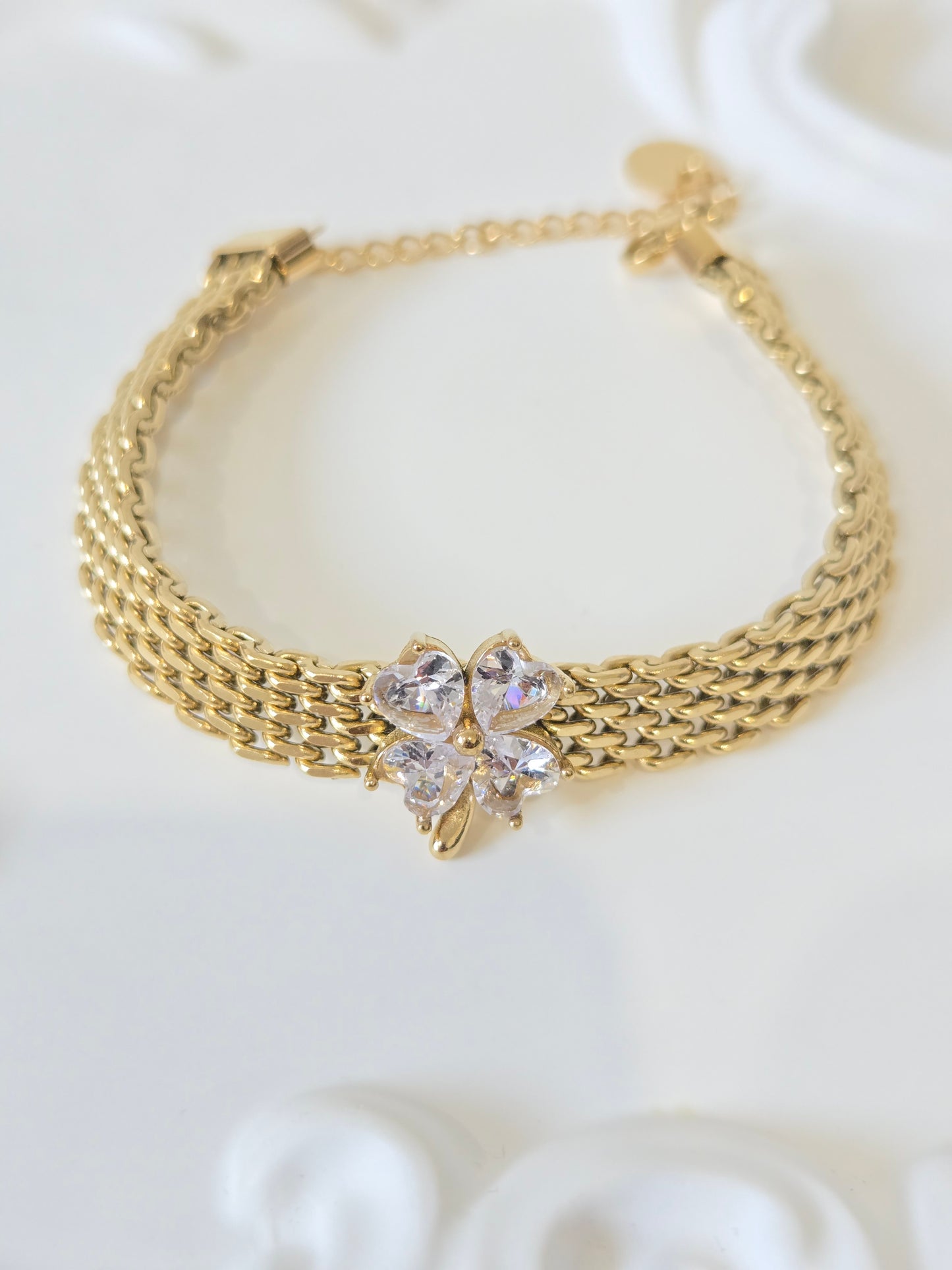 Strap Flower Chain Bracelet