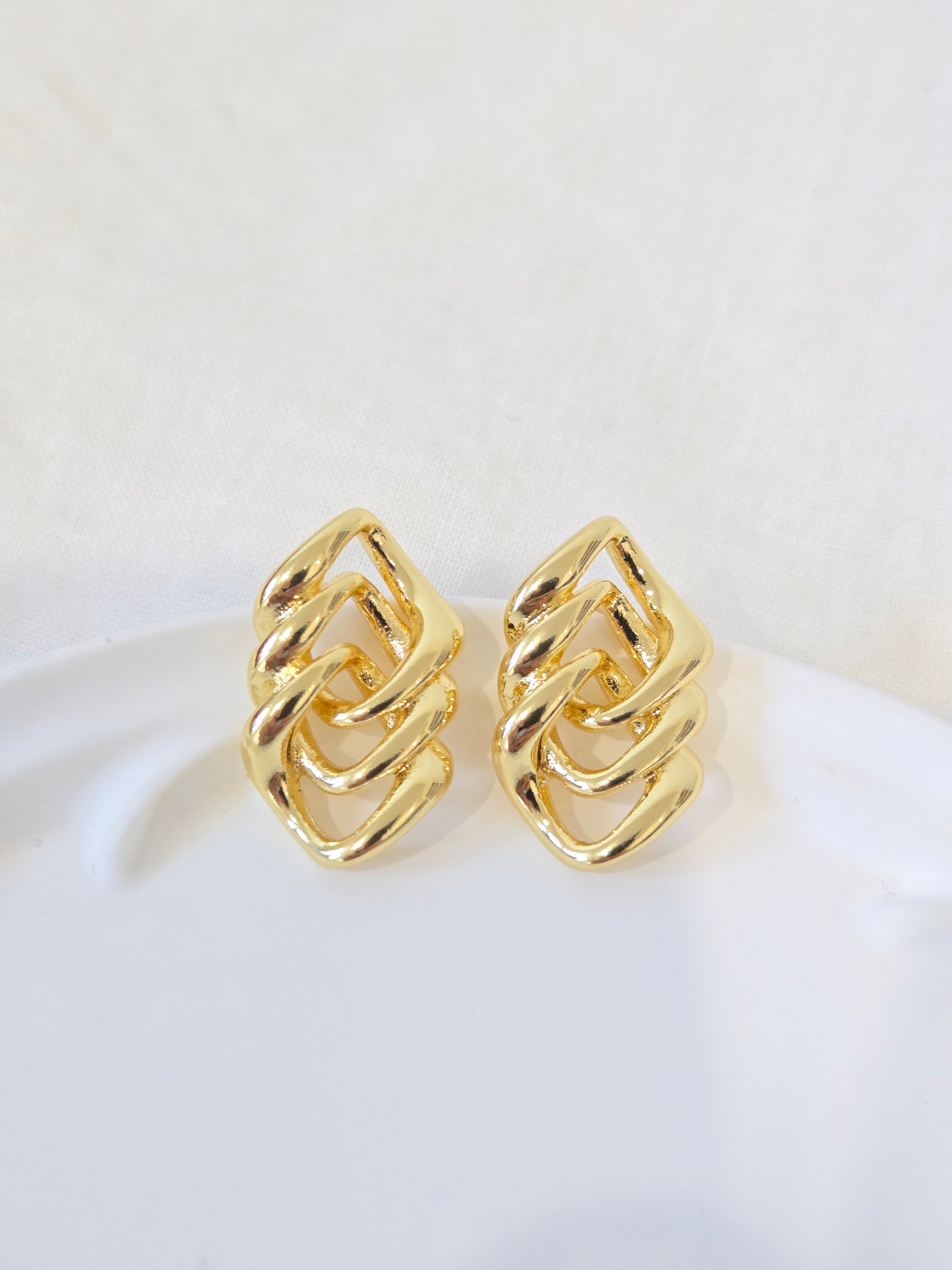 Assorted Square Drop Stud Earrings