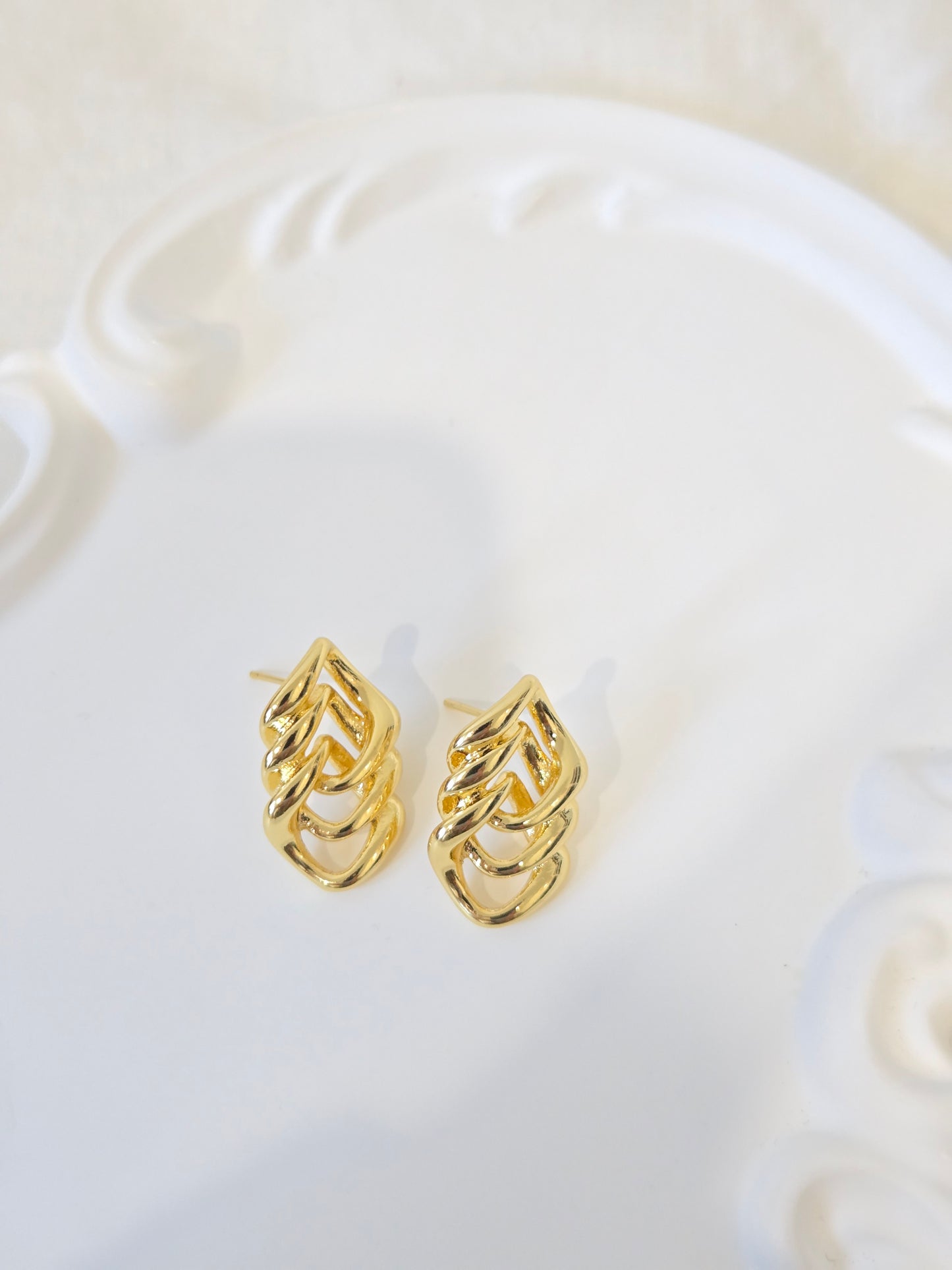 Assorted Square Drop Stud Earrings