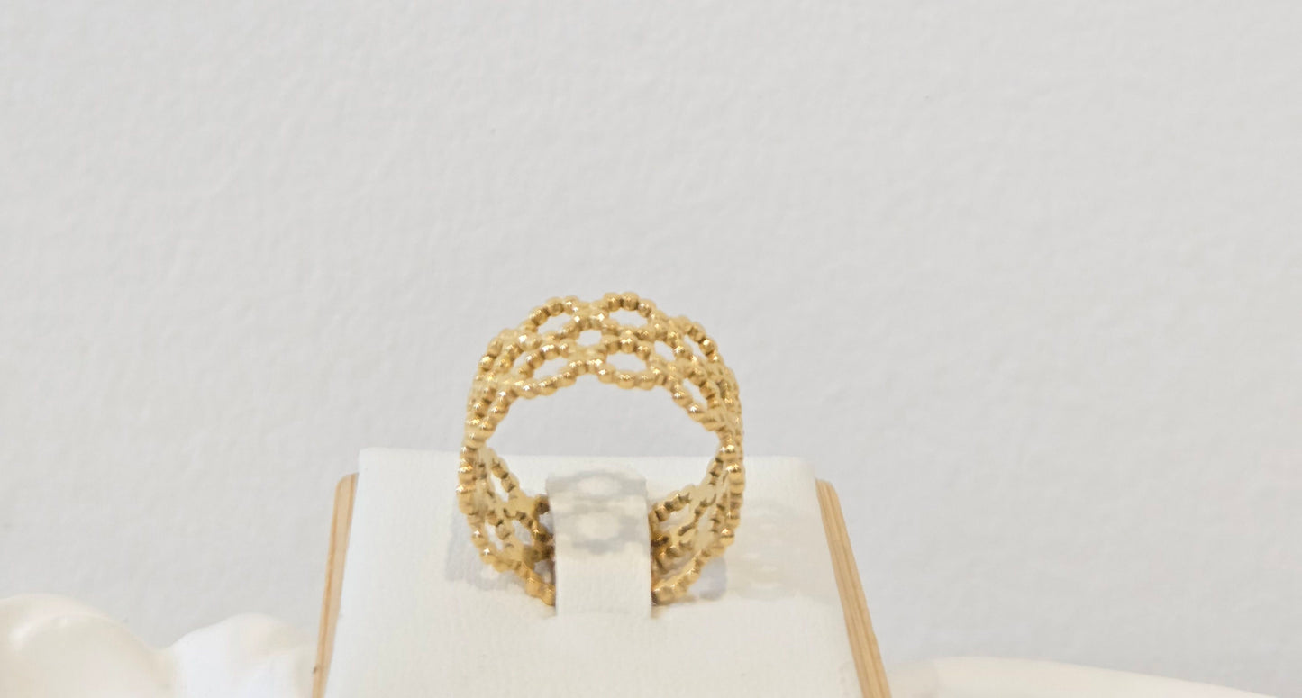 Circular Adjustable Broad Ring