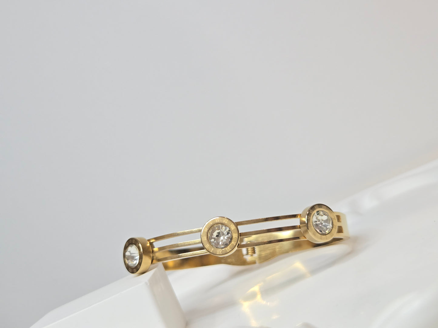 Triple Layer Stone Bangle Bracelet