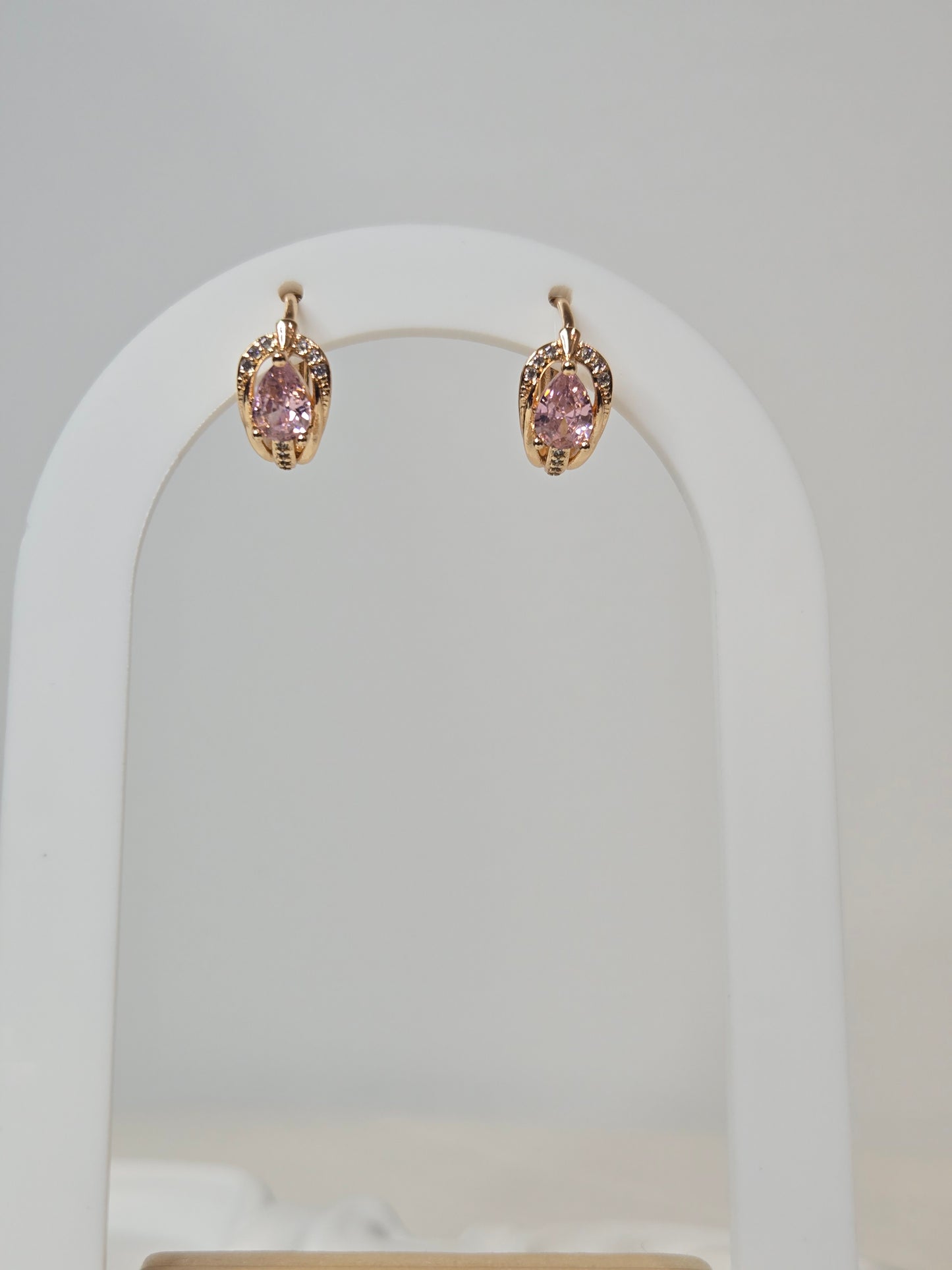Stone Hoop Earrings