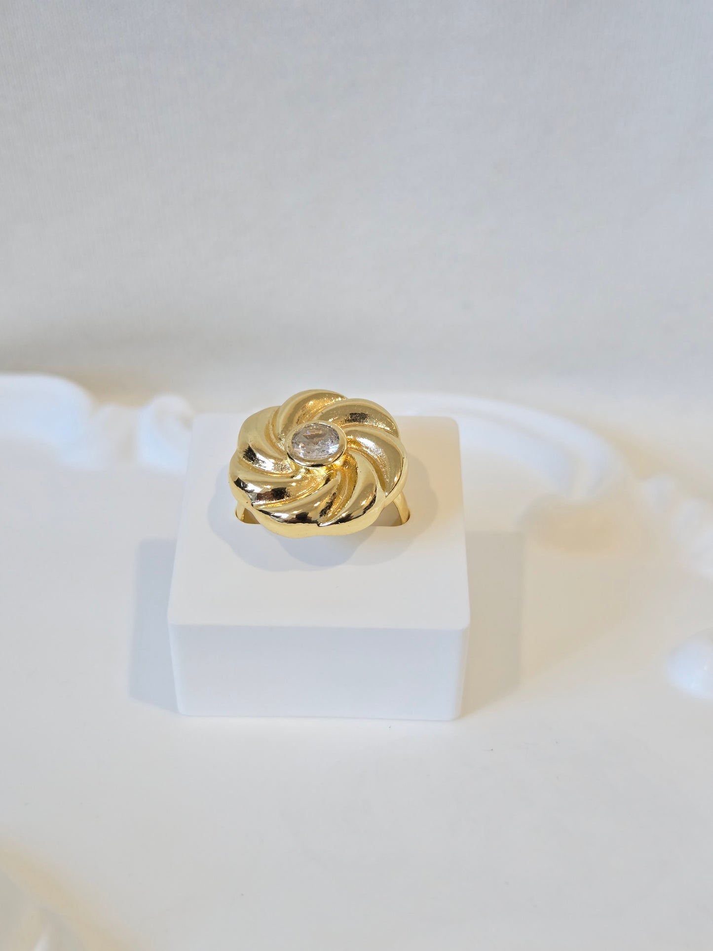 Cocktail Flower Adjustable Ring