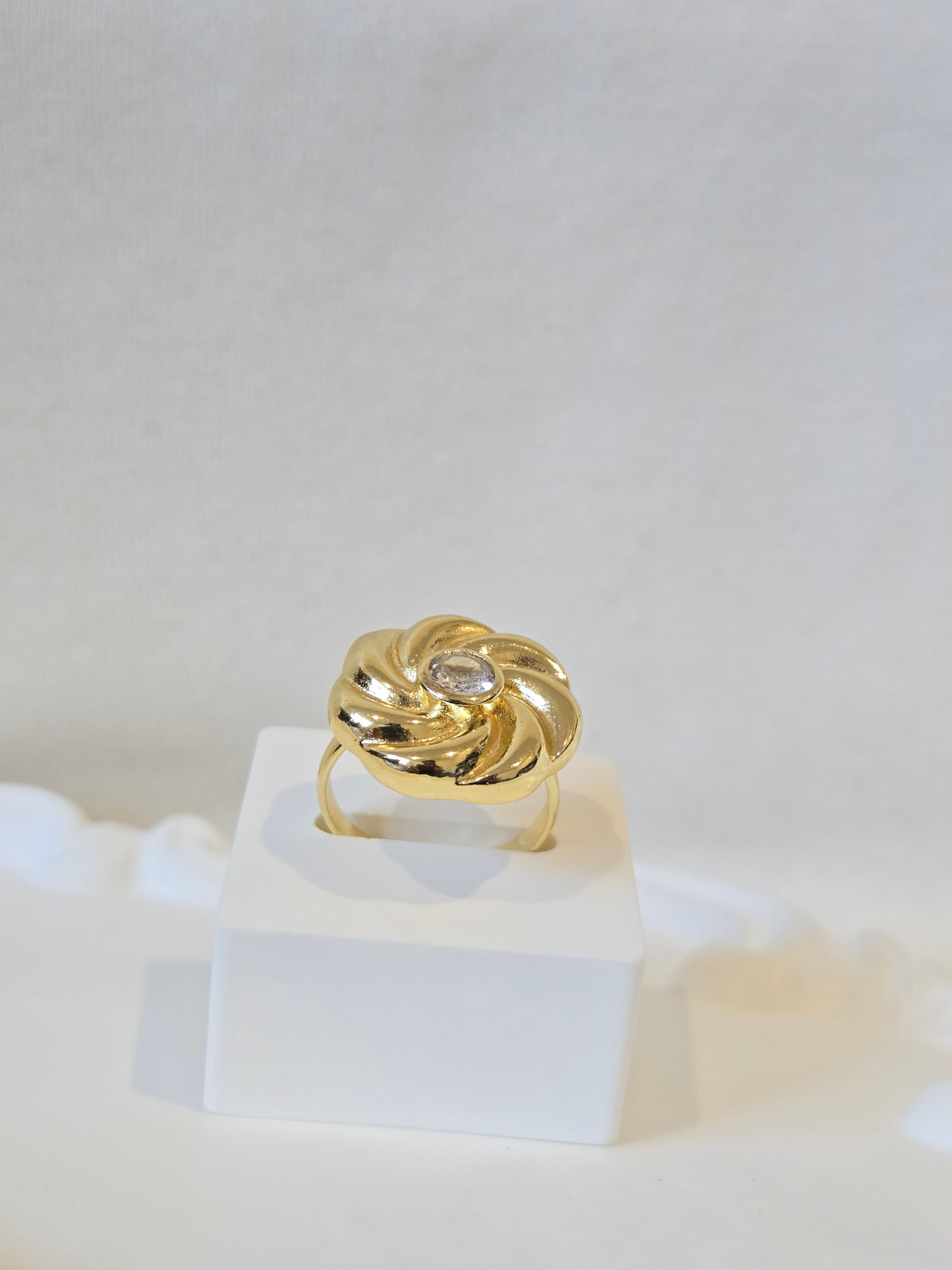 Cocktail Flower Adjustable Ring