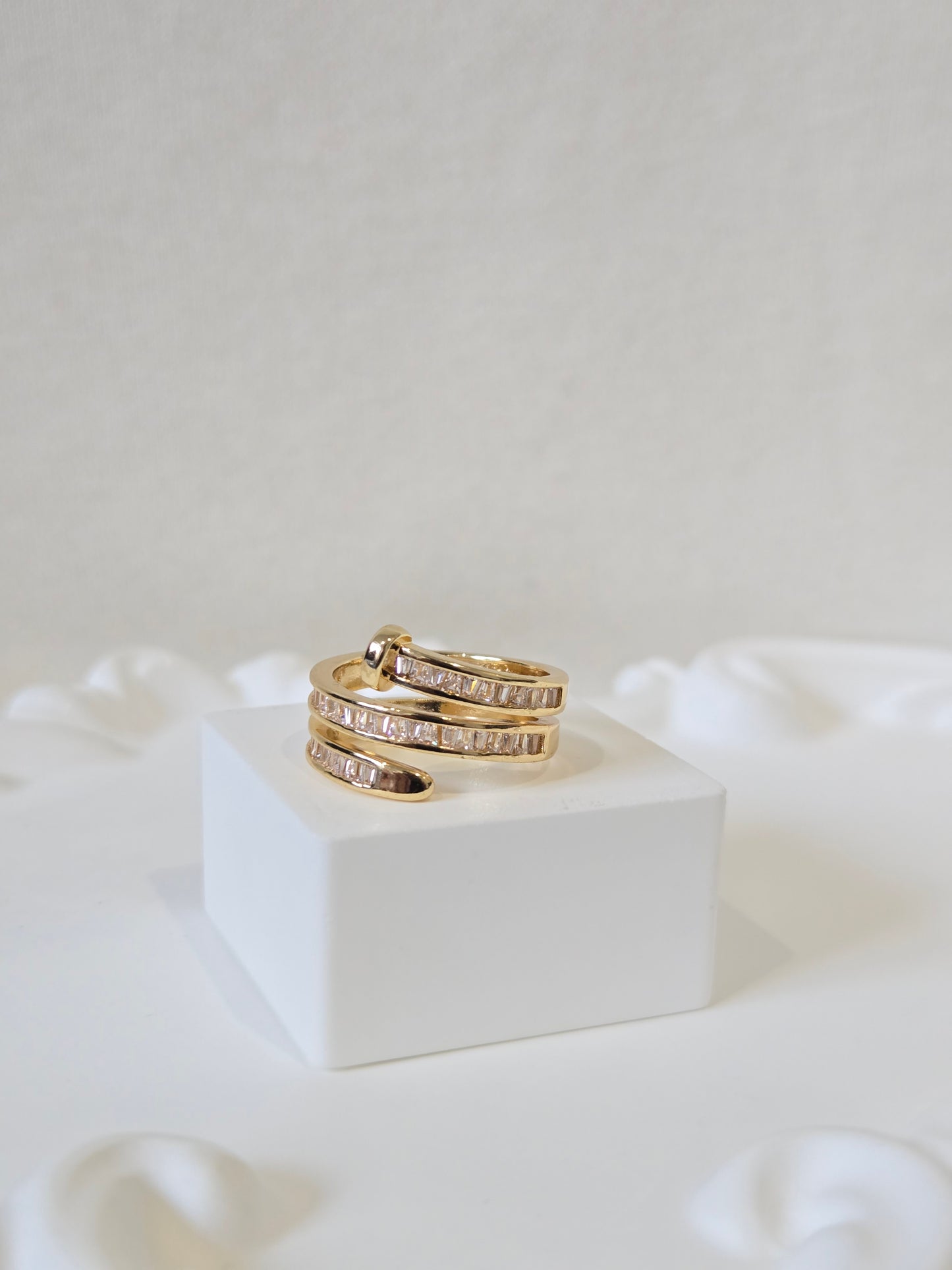 Spiral Cut Statement Ring