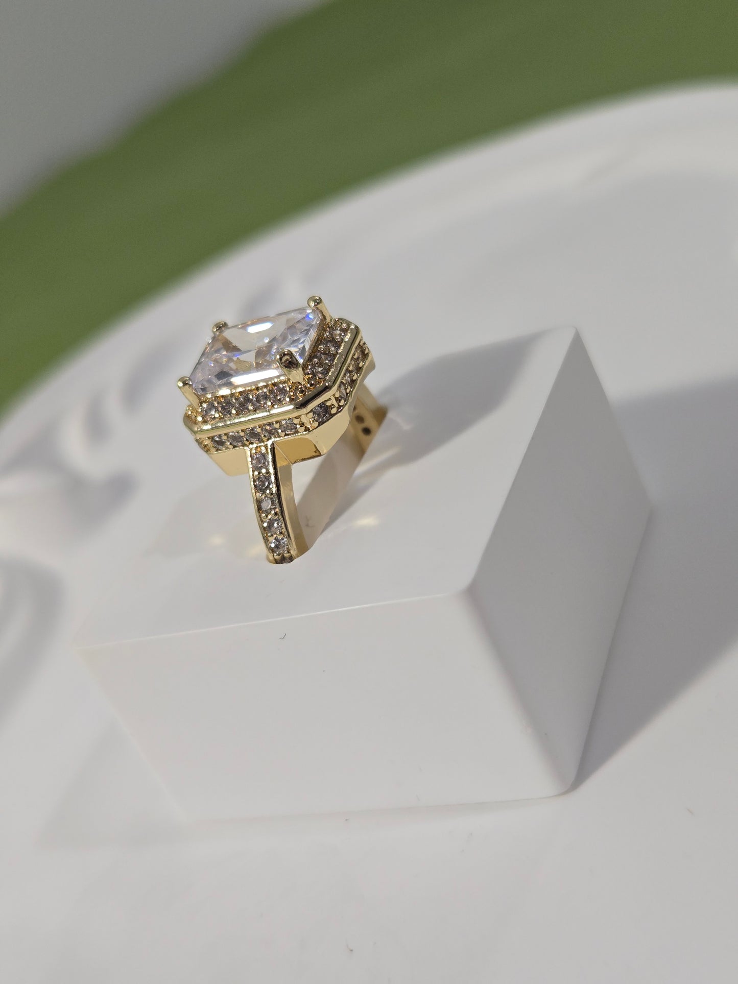 Solitaire Golden Adjustable Ring