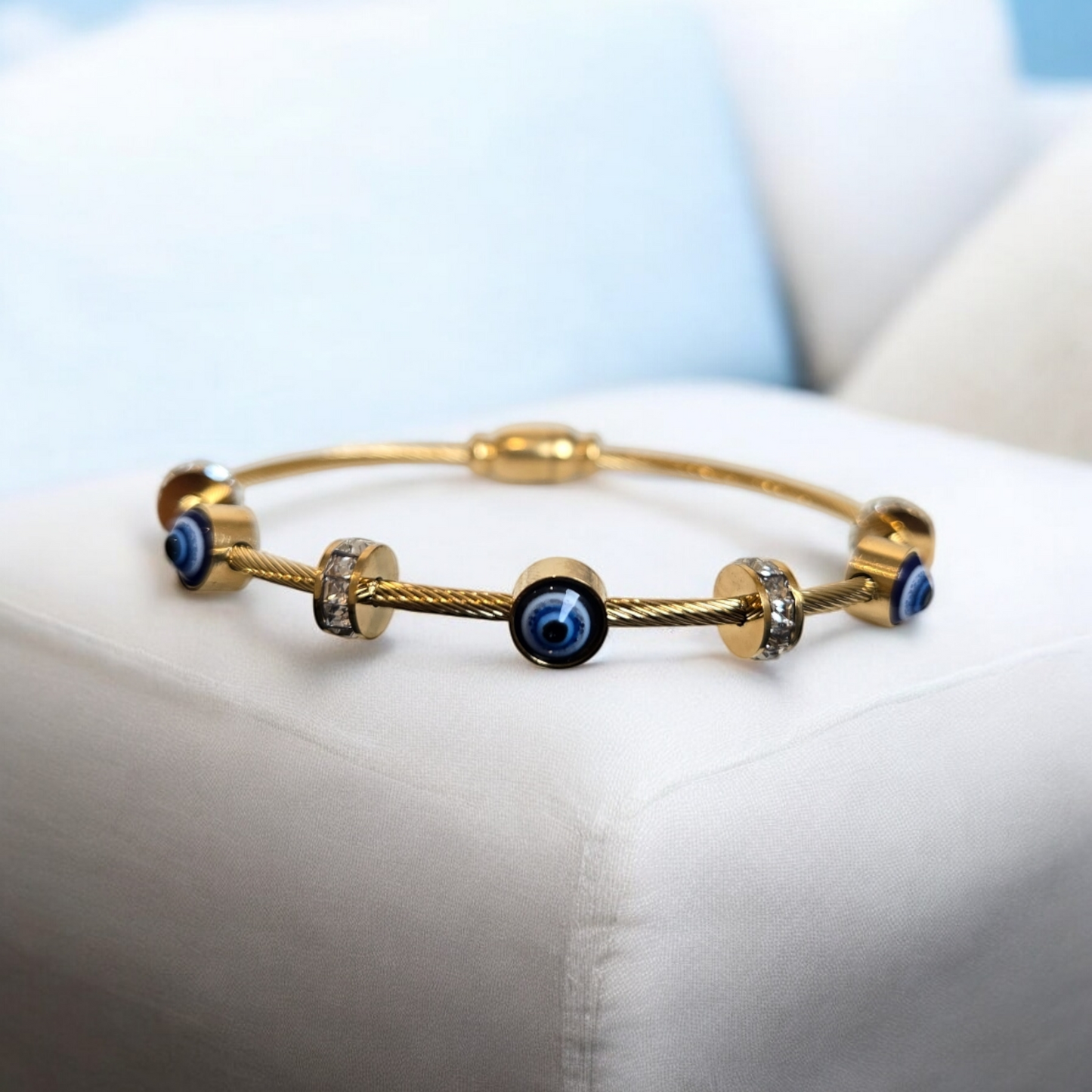 Evil Eye Charm Bangle Magnetic Bracelet