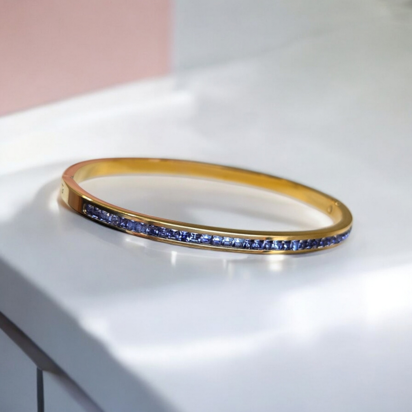 Openable Stone Bangle Bracelet