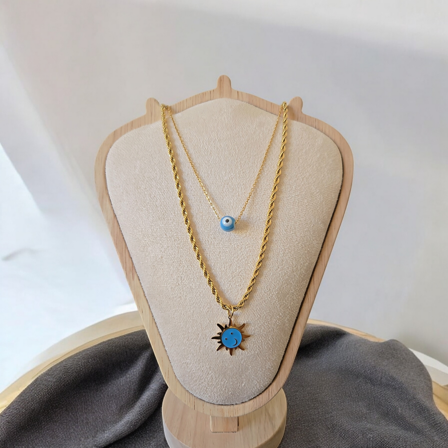 Multi-chain Evileye Necklace