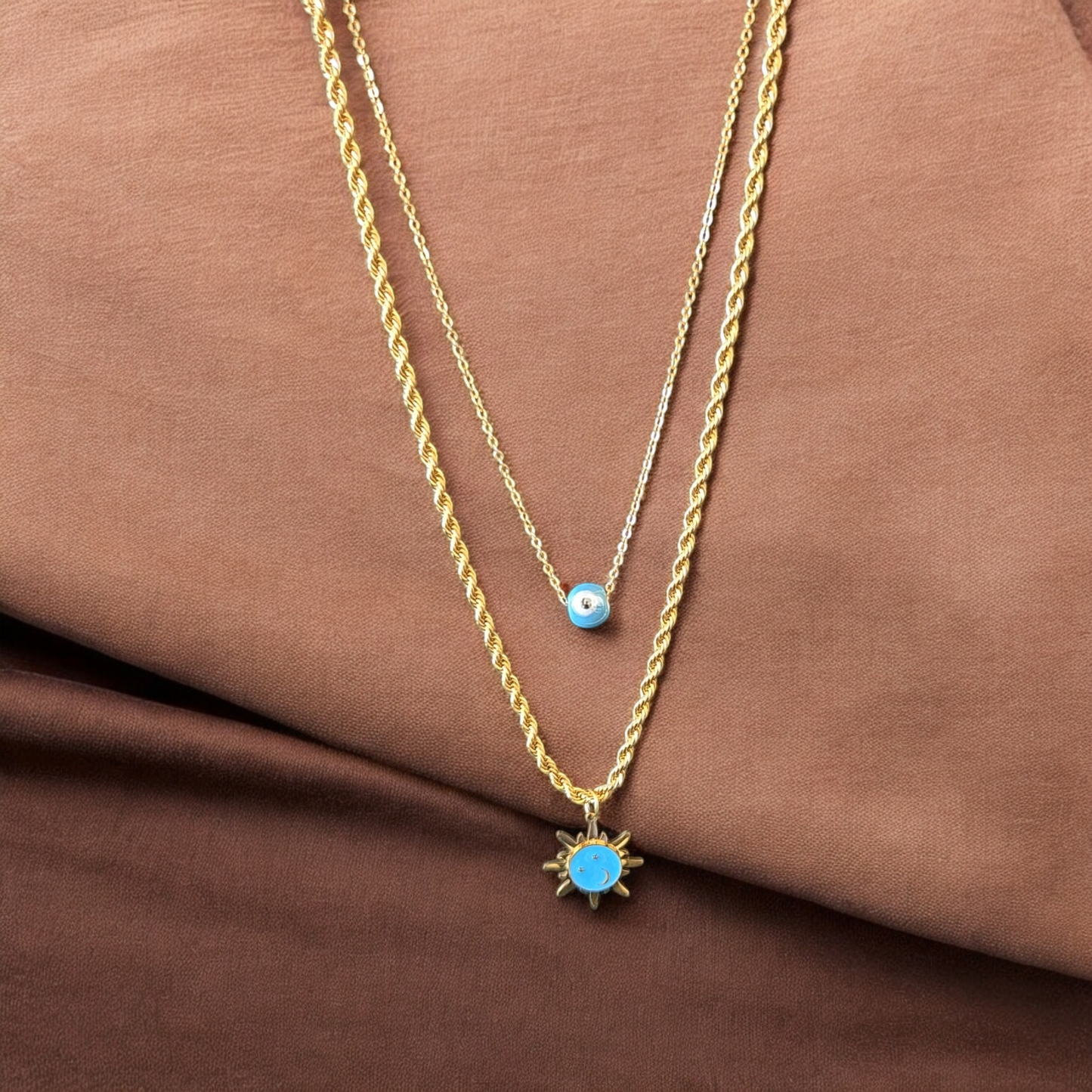 Multi-chain Evileye Necklace