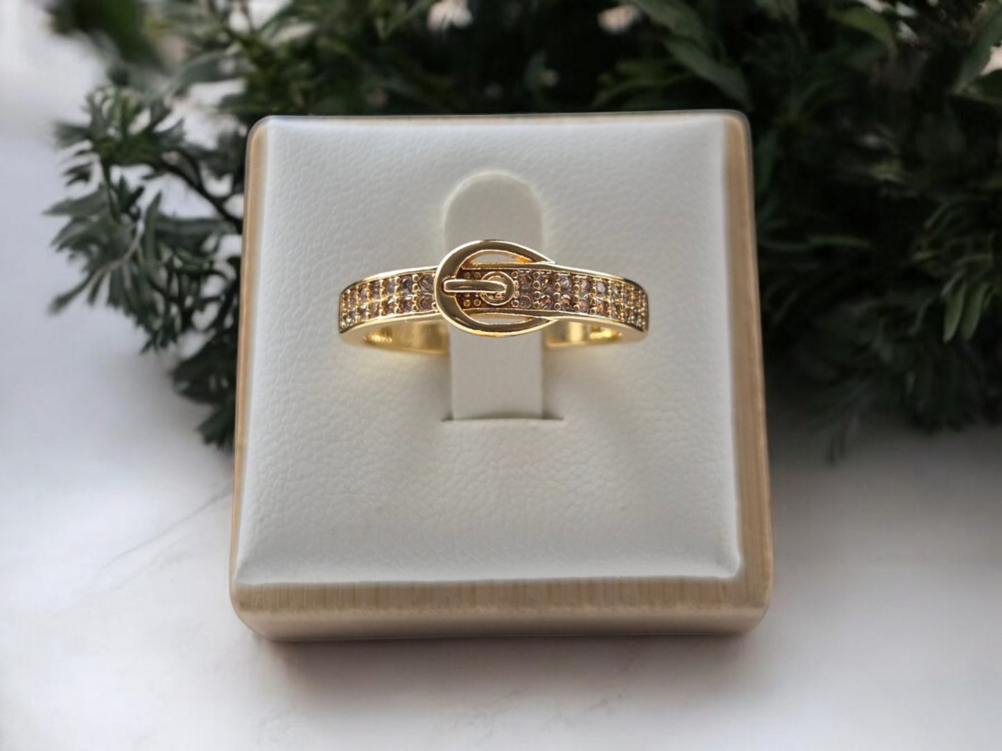 Belt Style Adjustable Band Ring