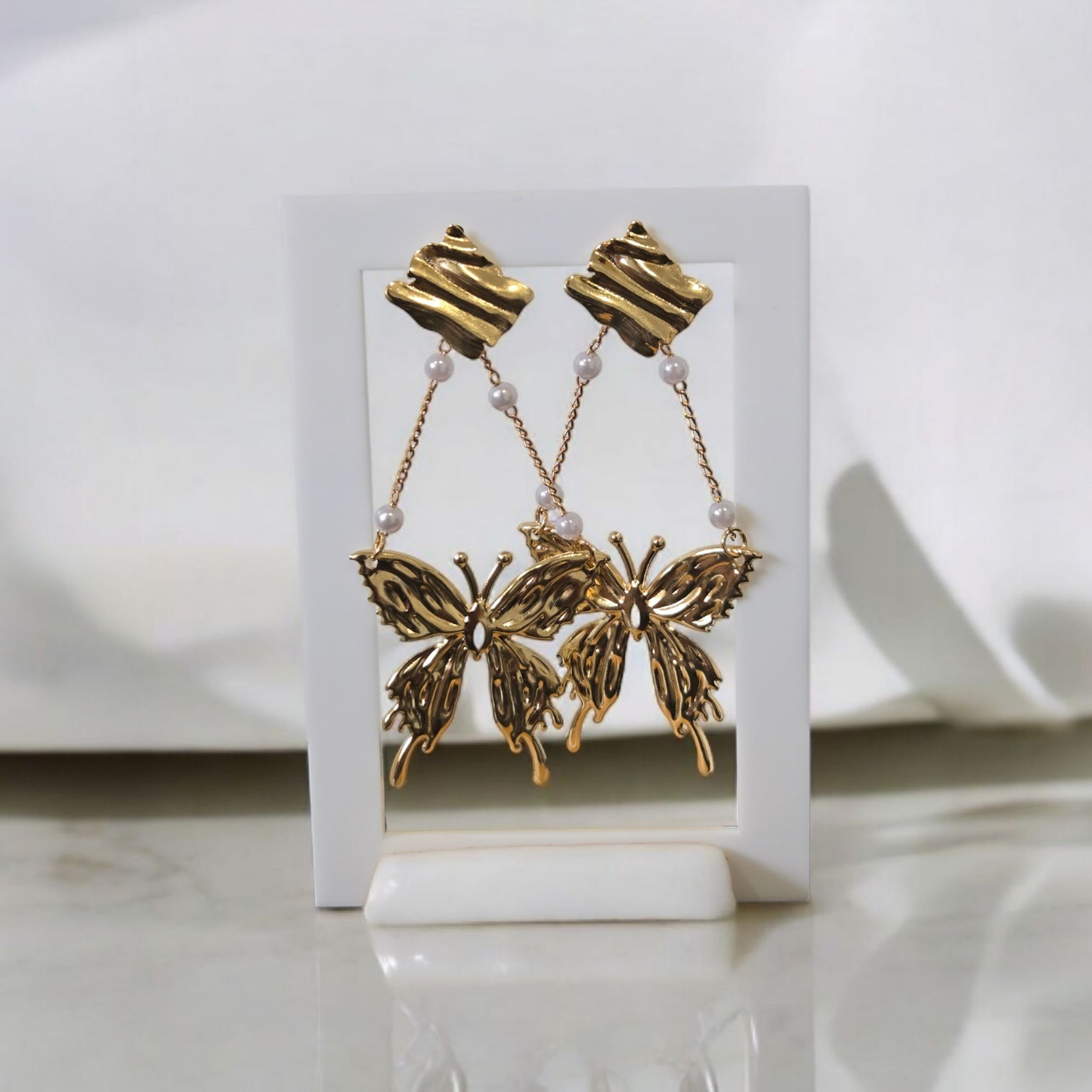 Hanging Butterfly Drop Earrings