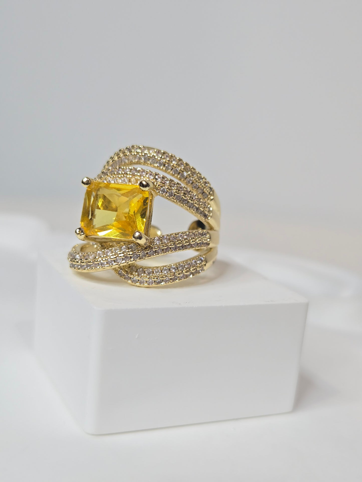 18K Gold Plated Adjustable Ring