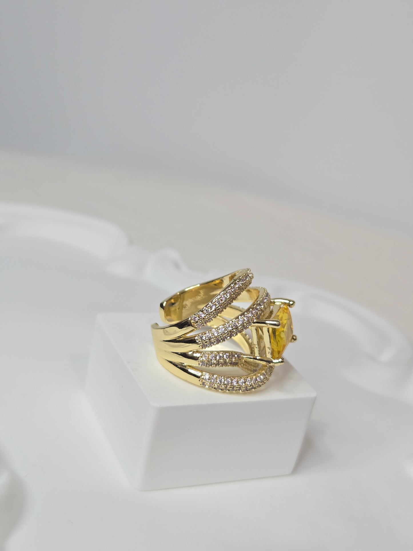 18K Gold Plated Adjustable Ring