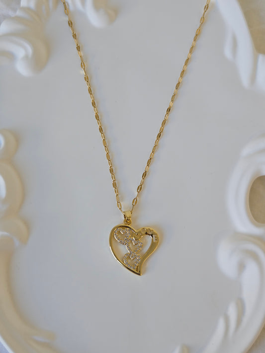 LOVE Hearts Pendant Necklace