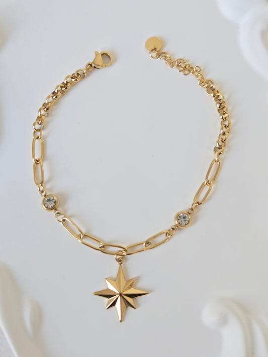Star Link Chain Charm Bracelet