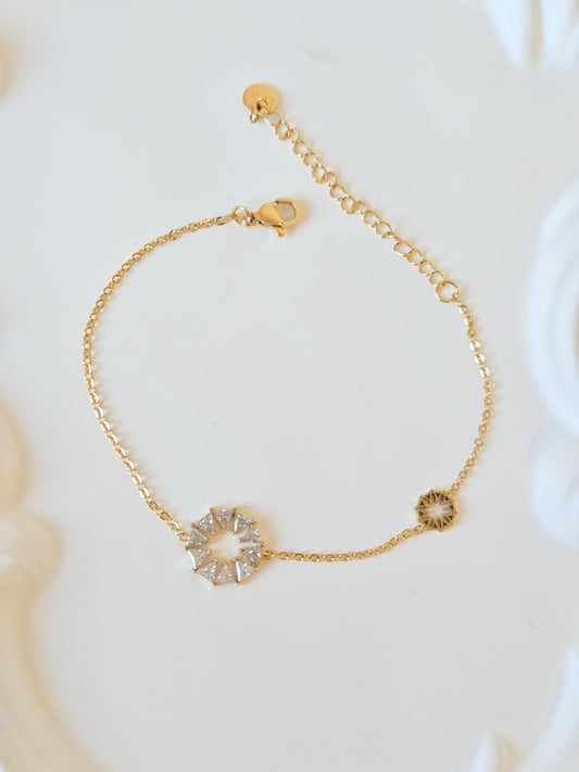 Baguette Cut Centerpiece Chain Bracelet