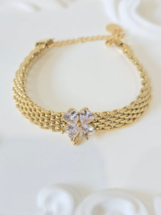Strap Flower Chain Bracelet