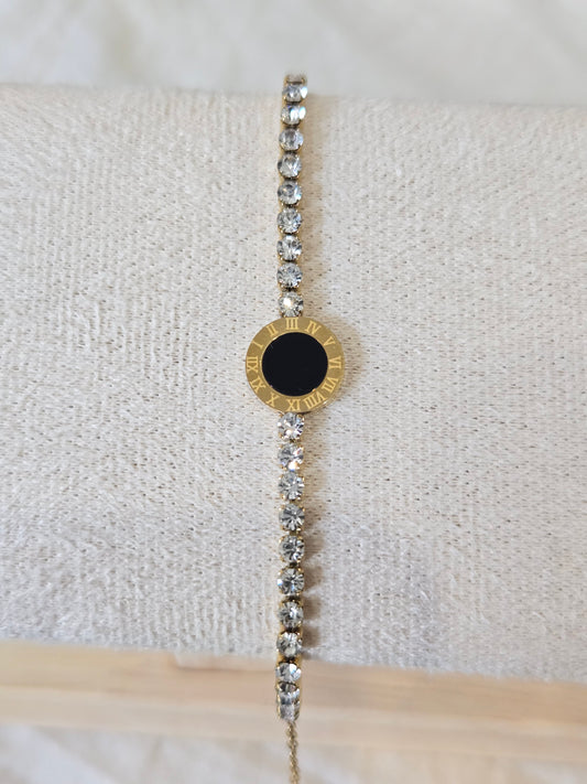 Numeric Stone Chain Bracelet