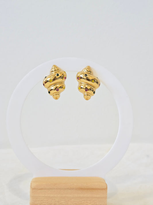 Croissant Shape Stud Earrings