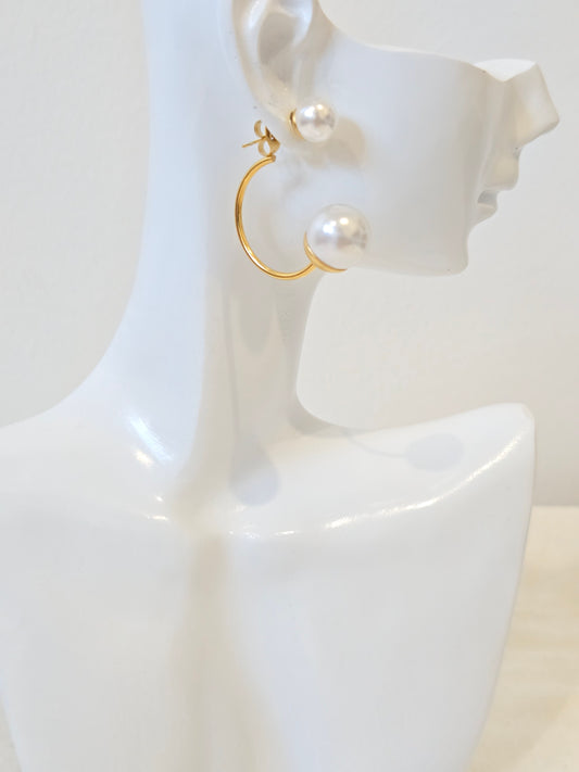C Shape Drop Earrings