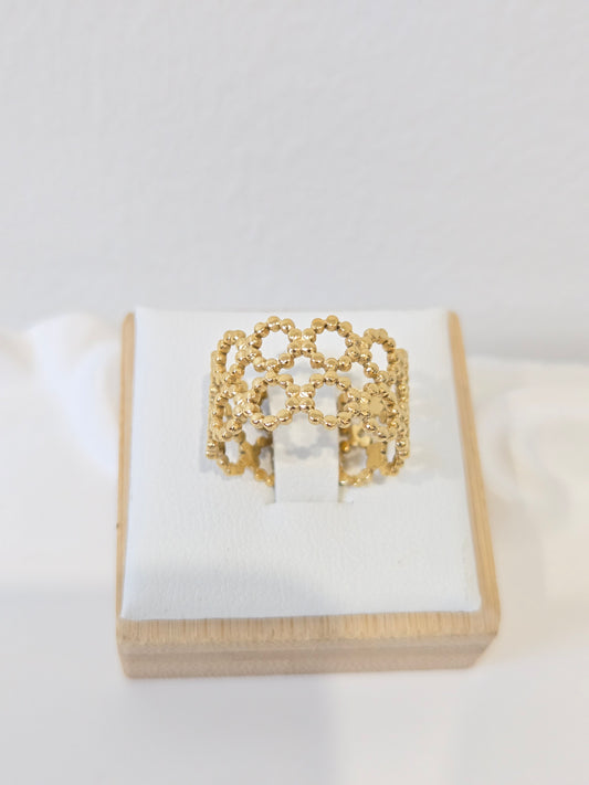 Circular Adjustable Broad Ring