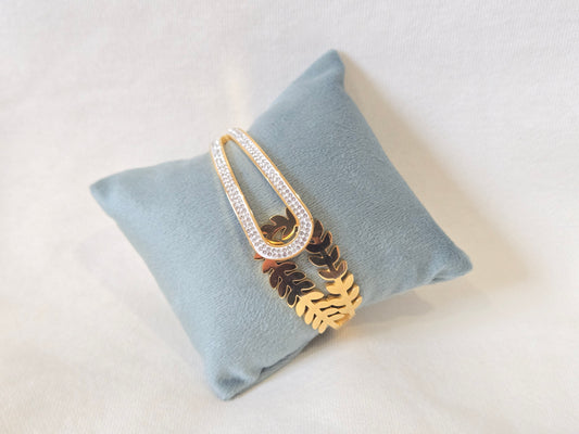 Leaf U Bangle Bracelet