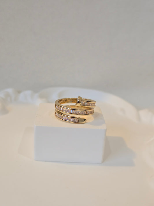 Spiral Cut Statement Ring