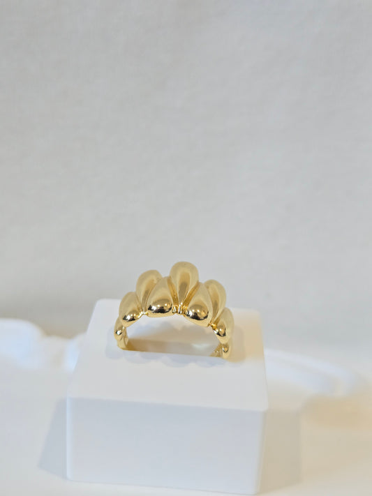 Bumpy Tear Broad Adjustable Ring
