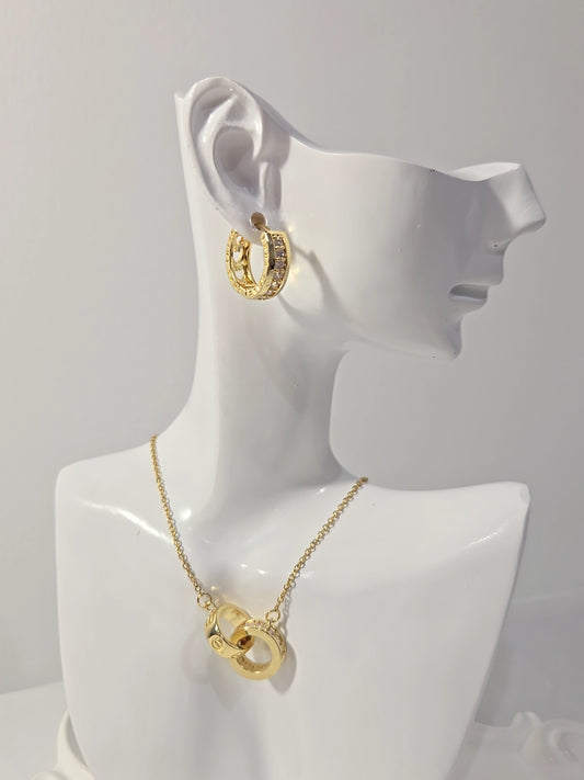 Interlockable Necklace Hoop 18K Gold Plated