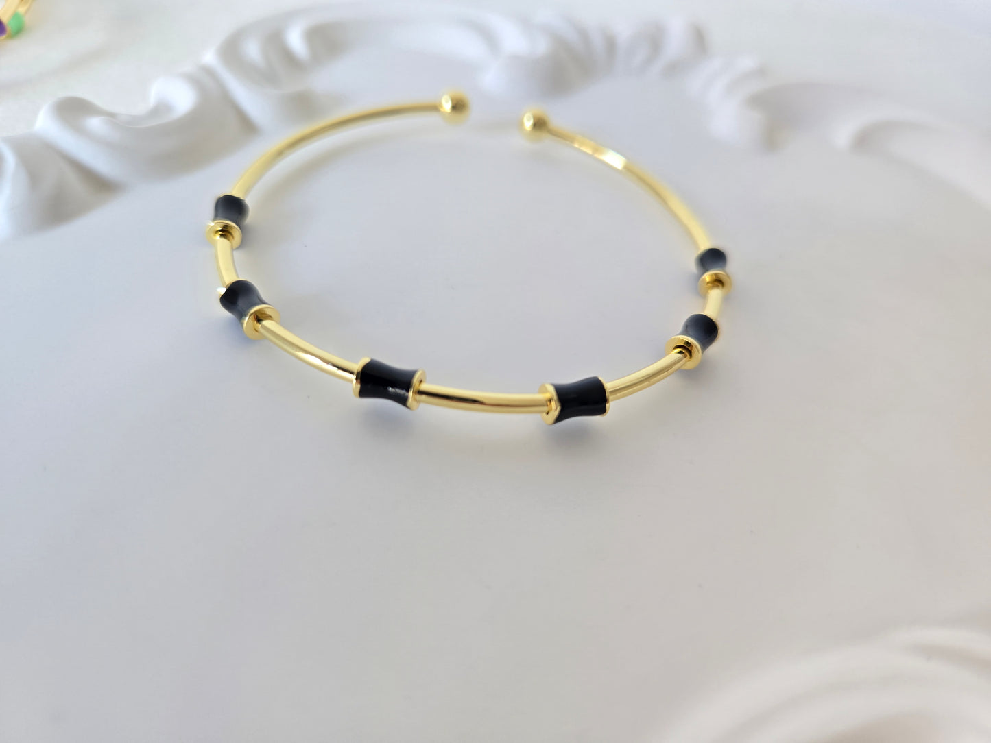 Sleek Coloured Adjustable Bangle Bracelet