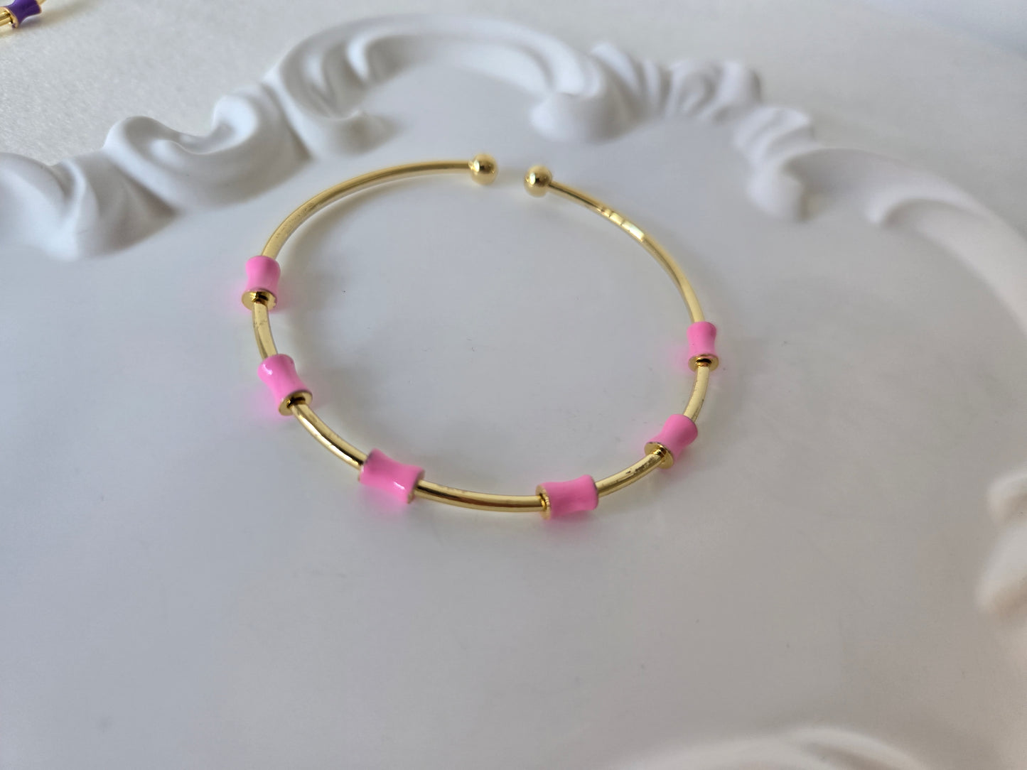 Sleek Coloured Adjustable Bangle Bracelet
