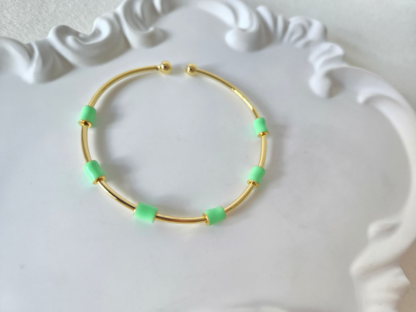 Sleek Coloured Adjustable Bangle Bracelet