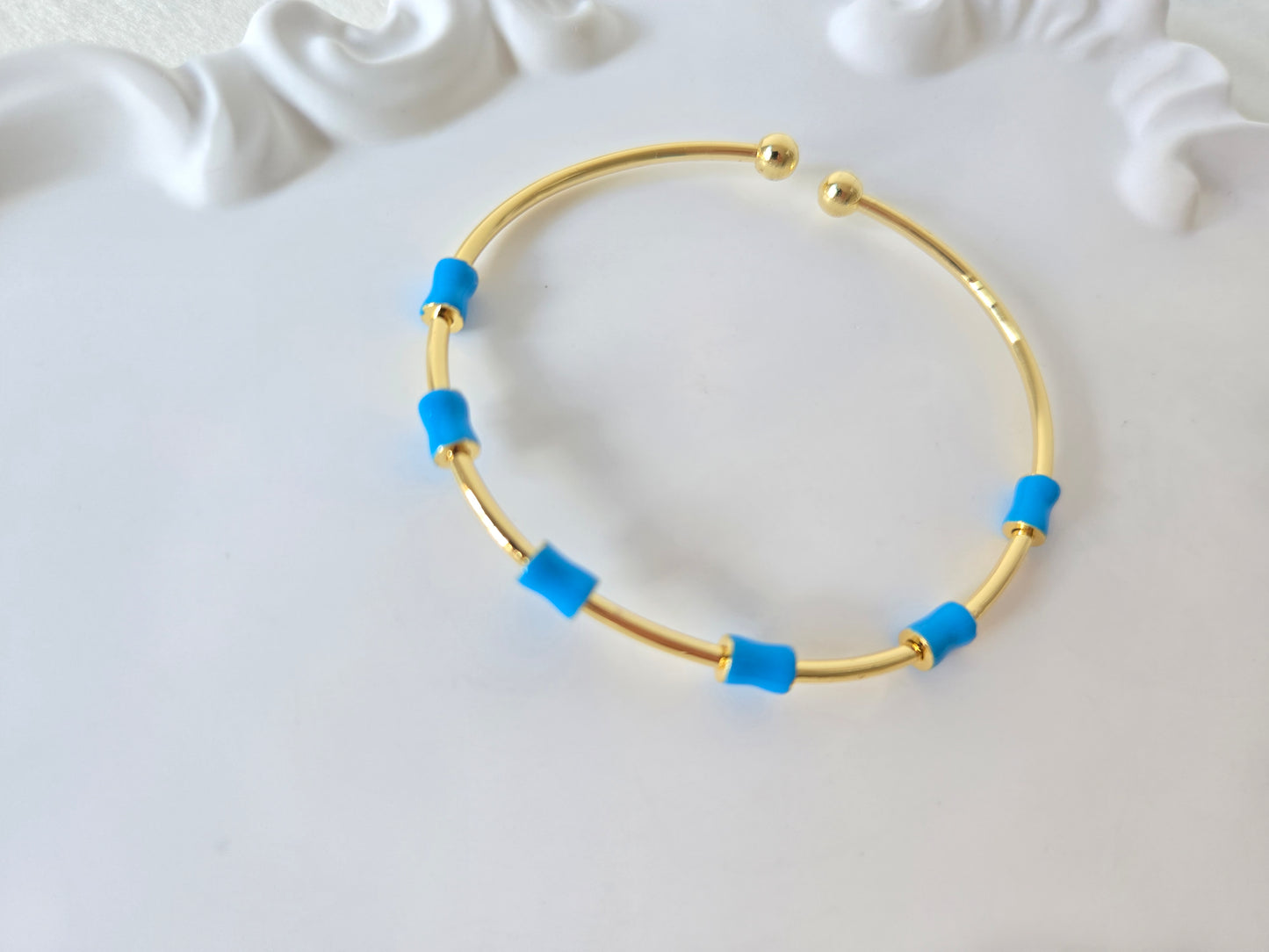 Sleek Coloured Adjustable Bangle Bracelet