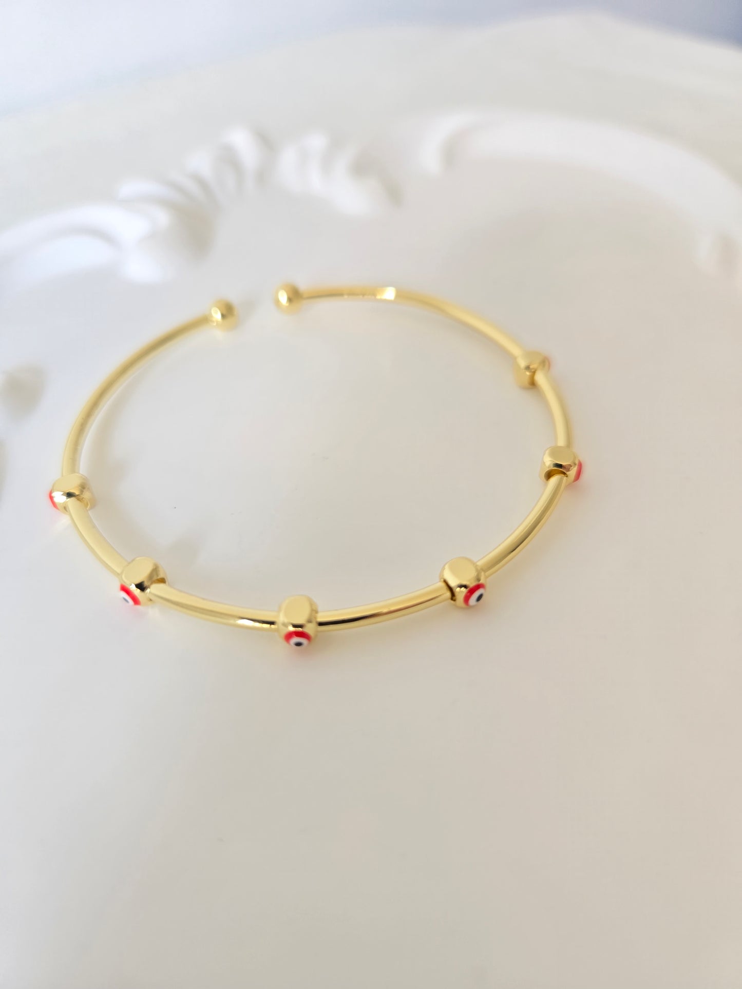 Sleek Coloured Adjustable Bangle Bracelet