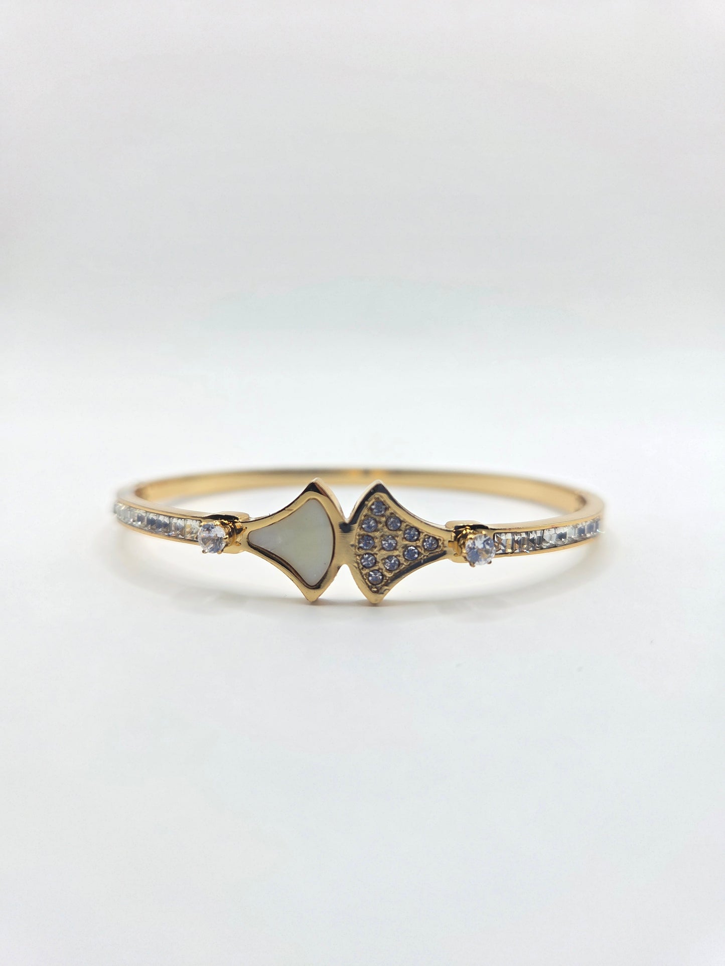 Elegant Pave Cuff Bangle Bracelet