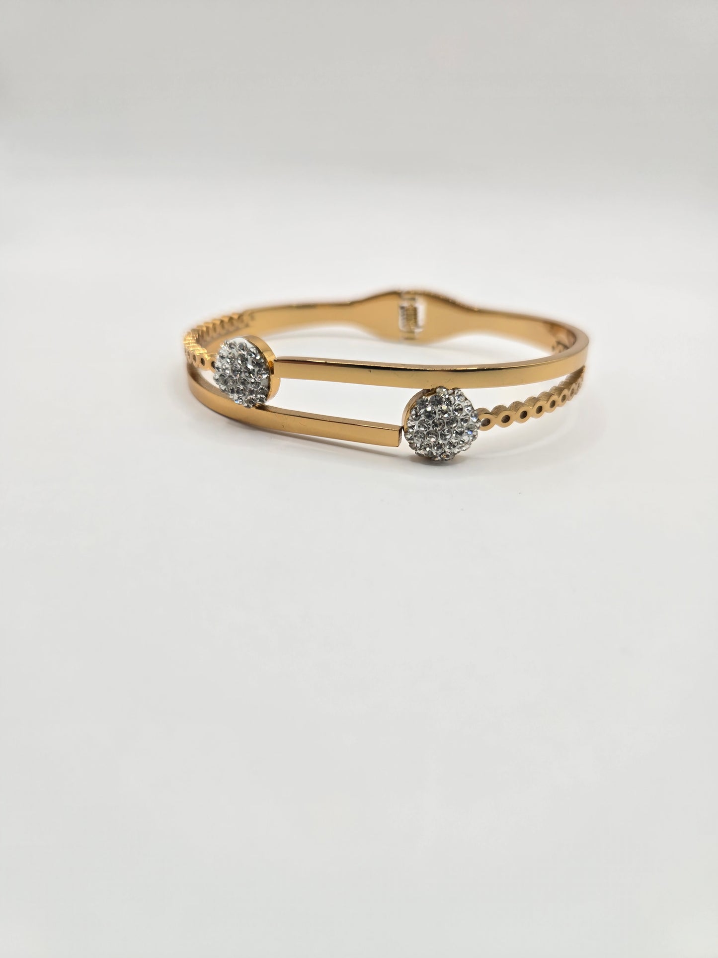 Celestial Dual Crystal Bangle Bracelet