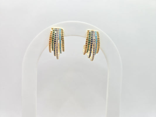 Radiant Multi-color Hoop Earrings