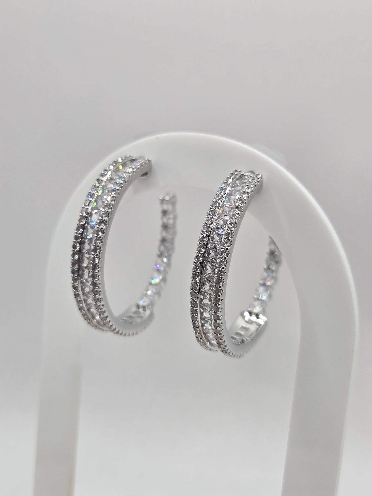 Statement Crystal Hoop Earrings