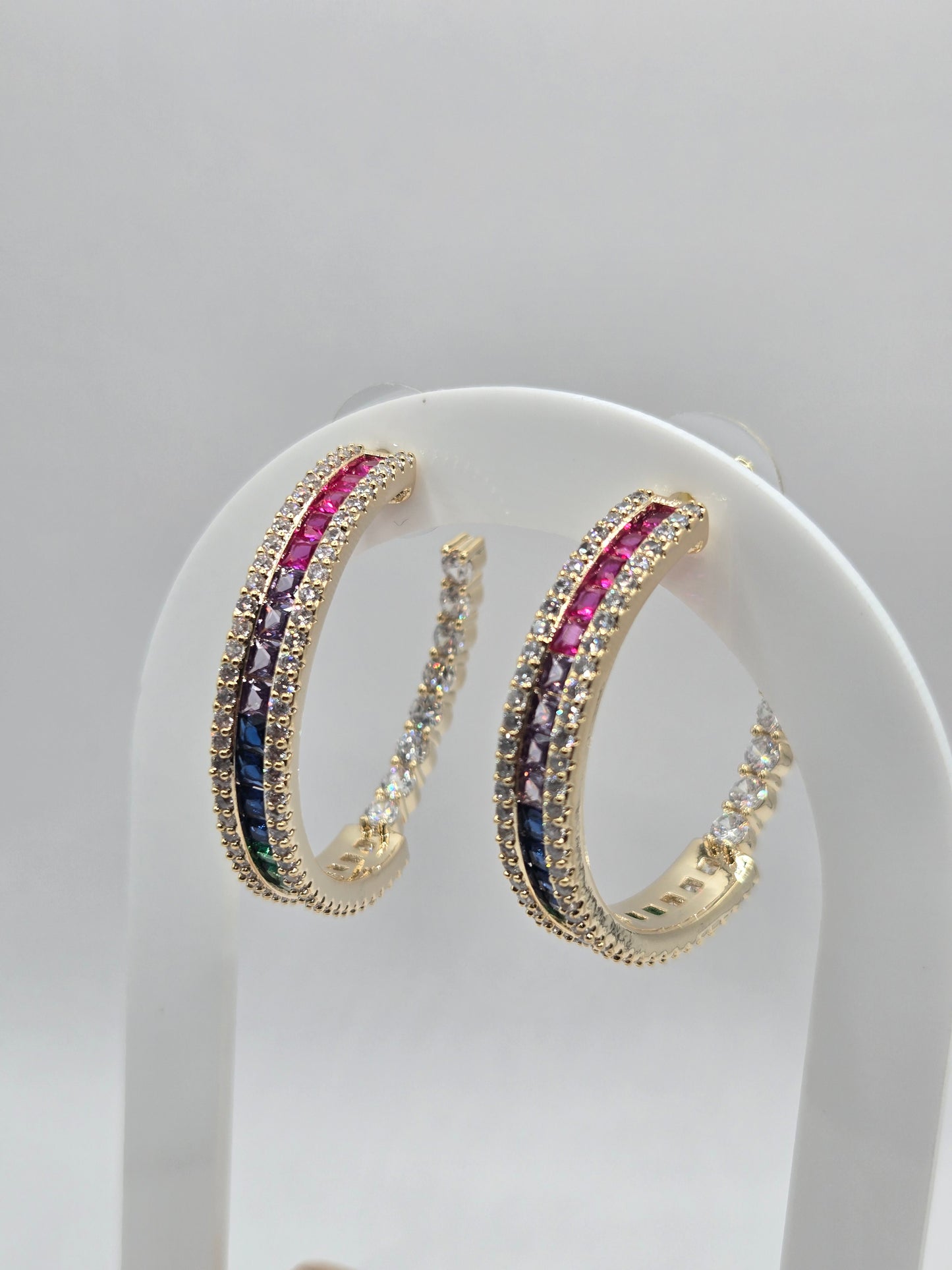 Statement Crystal Hoop Earrings