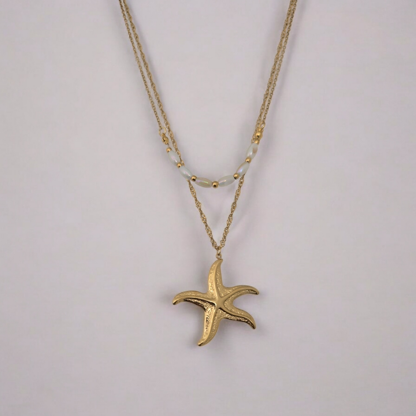 Starfish Multilayer Pearl Necklace