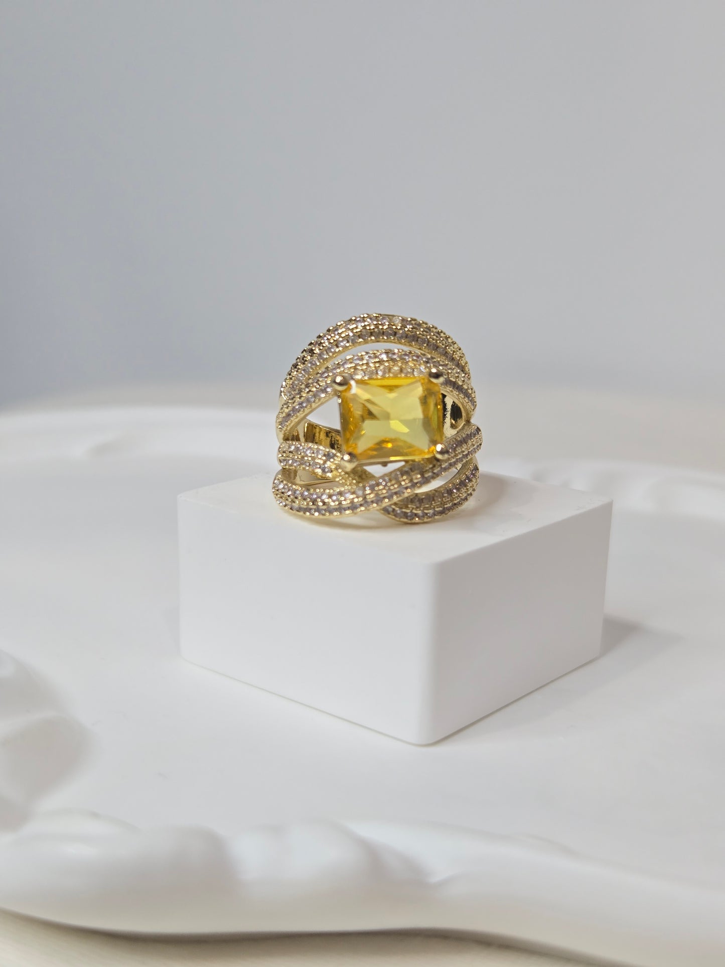 18K Gold Plated Adjustable Ring