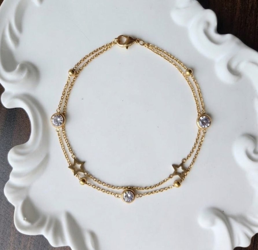 Starry Night Double Chain Bracelet
